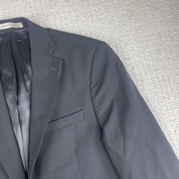 Joseph Abboud Blazer Mens 38L Black REDA Super 110s Wool 2 Button Jacket - Picture 4 of 16